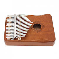 Музыкальный инструмент Kalimba K-10k2u15 на 17 язычков Коричневый с узором z19-2024