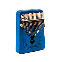 Музыкальный инструмент Kalimba Ka523s17 на 17 язычков Олень Синий z19-2024