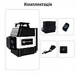 Лазерний рівень Pracmanu 3D 12 ліній, нівелір, зелений промінь, фото 4