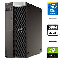 Рабочая станция Dell Precision T5810 Workstation Tower / Intel Xeon E5-1630 v3 (4 (8) ядер по 3.7 - 3.8 GHz) /