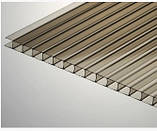 Полікарбонат стільниковий 8мм,  для даху, навісів, та огорожі, колір  (бронза) OSKAR STANDART лист 2.10м х 6м, фото 4