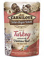 Корм вологий Carnilove Turkey with Valerian д/котів індичка і валеріана 85 г l