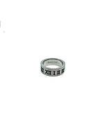 Кільце на палець (перстень, каблучка) Jewelry медична сталь з чорними римськими цифрами RSS76 15р (48мм) 14-0034