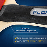 Набір для настільного тенісу пінг-понгу 2 Ракетки та 2 кульки в чохлі Дерево Чорний – червоний LOKI  (8878), фото 3
