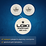 Набір для настільного тенісу пінг-понгу 2 Ракетки та 2 кульки в чохлі Дерево Чорний – червоний LOKI  (8878), фото 5