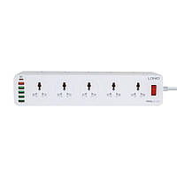 Сетевой Удлинитель LDNIO SC10610 (10 ports / 1PD / 1QC3.0 / 4 USB / 2m) Цвет Белый d