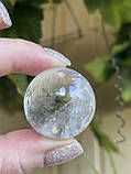 Куля сфера гірський кришталь натуральний сфера куля шар з гірського кришталю 29 мм., фото 9