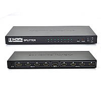 Активный HDMI сплитер 1=>8 порта, 4K, 2K, 3D, 1080Р, 1,4 версия, DC5V/2A Q50, Box p