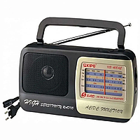 Потужний портативний радіоприймач від мережі 220 KIPO KB-408 з гарним прийманням сигналу FM/TV/AM/SW діапазонами