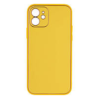 Чехол Leather Gold with Frame without Logo для iPhone 12 Цвет 9, Yellow d