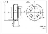 Барабан тормозной Ford Transit 00-> (d254x57) (HART)