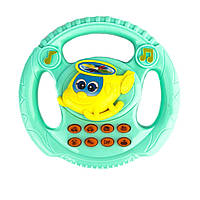 Интерактивная игрушка Руль 3280B со звуковыми эффектами 16.5 см бирюзовый
