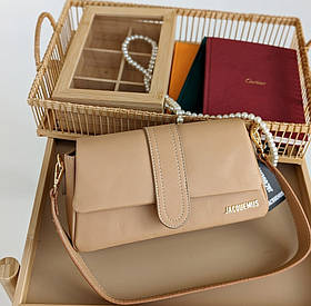 Сумка жіноча Jacquemus Le Bambino з гладкої шкіри бежевий