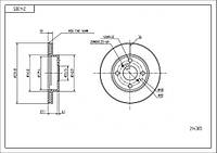 Диск тормозной пер. Toyota Yaris 99-> (d235x18mm) (HART)