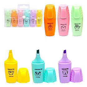 Набір текстовидільників Міні Bambi XYH502-6, 6 кольорів у сумочці, Toyman