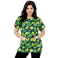 Туника - футболка женская "Авокадо" Больших размеров р.58-60