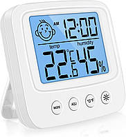 Цифровой гигрометр, термометр с часами для помещений