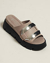 Шльопанці на платформі Guero 39562 36 Візон шкіра