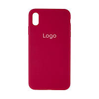 Чехол Silicone Case Full Size (AA) для iPhone Xs Max Цвет 63.Garnet l