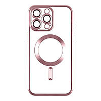 Чехол TPU Metallic Chrome Full Camera with Magsafe для Iphone 13 Pro Цвет Chrome Rose c