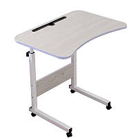 Стол-подставка для ноутбука, прикроватный, регулируемая высота-70-90см, столешница-60х40см, White p