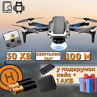 Детский Квадрокоптер с камерой E99 Pro2 - мини дрон для детей 4К FPV до 100 м. до 30 мин. полета (2 акб)