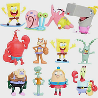 Набор фигурок Губка Боб, 12 шт, 8 см - Spongebob squarepants pack *