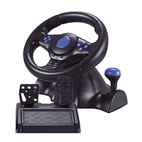 MB Руль игровой мультимедийный универсальный 3в1 PS3 / PS2 / PC USB c педалями газа и тормоза