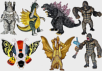 Набір фігурок 7в1 Годзілла + Кінг Конг + монстри 9,5 см Godzilla *