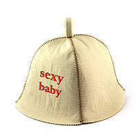 Банная шапка Luxyart "Sexy baby", искусственный фетр, белый (LA-369) ar
