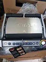 Контактный гриль 2000 Вт Гриль рифленый Tefal (Гриль прижимной двопостовой)