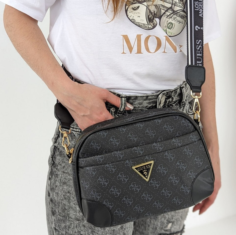 Сумка жіноча Guess кросс-боді гесс чорний, фото 1