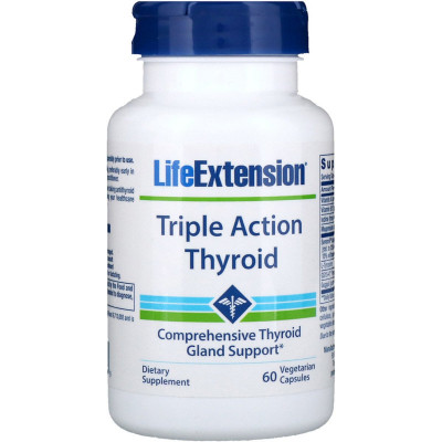 Витамин Life Extension Поддержка Щитовидной Железы, Тироид тройного действия (LEX-20036) h - фото 2 - id-p2204223989