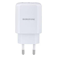 Сетевое Зарядное Устройство Borofone BN4 PD 20W QC3.0 Type-C to Lightning Цвет Белый i