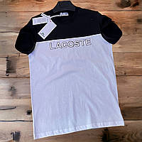 LID Футболка мужская Lacoste LUX КАЧЕСТВО белая / лакоста чоловіча футболка майка