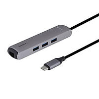 Hub Baseus PD to 3USB / HDMI 4K / LAN CAHUB-J Цвет Серый, 0G i