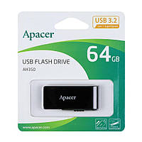 USB флеш-наувач 3.2 Apacer AH350 64Gb Колір Чорний l