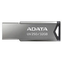 USB флеш наель ADATA 32GB UV250 Metal Black USB 2.0 (AUV250-32G-RBK) h