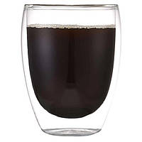 VIO Набор стаканов с двойным дном Con Brio CB-8330-2 300 мл 2 шт, прозрачные чашки с двойными стенками