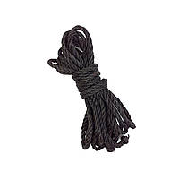 Джутовая веревка BDSM 8 метров, 6 мм, цвет черный ar