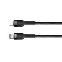 Дата кабель USB-C to Lightning 0.3m 3А black ColorWay (CW-CBPDCL054-BK) h