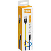 Дата кабель USB 2.0 AM to Lightning 1.0m National ColorWay (CW-CBUL052-BLY) h
