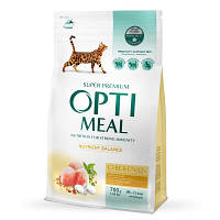 Сухой корм для кошек Optimeal со вкусом курицы 700 г (4820215364676) h