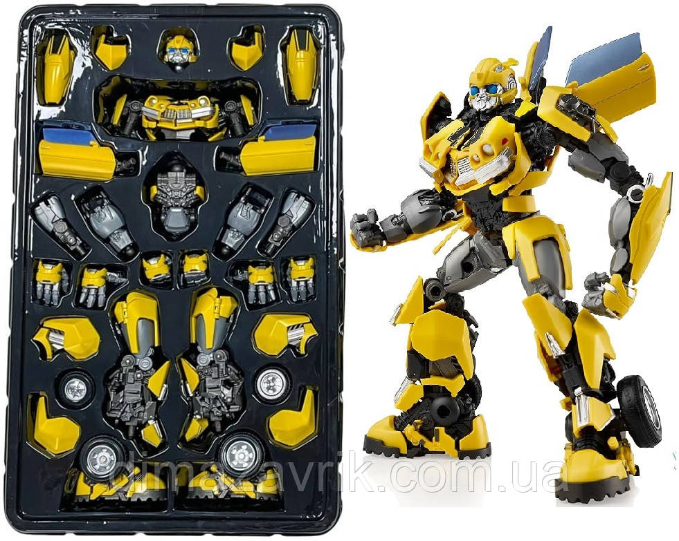 Трансформер Бамблбі 16 см Конструктор-AMK Робот (YPAMKM7BBB) Колекційна ігрова фігурка Bumblebee, фото 1