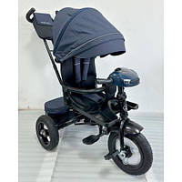 Велосипед дитячий триколісний Turbo Trike MT 1007 (синій колір) з батьківською ручкою
