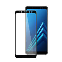 Стекло защитное PowerPlant Full screen Samsung Galaxy A8+ (2018), Black (GL605439) h