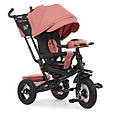 Велосипед дитячий триколісний Turbo Trike MT 1007 (персиковий колір) з батьківською ручкою, фото 2