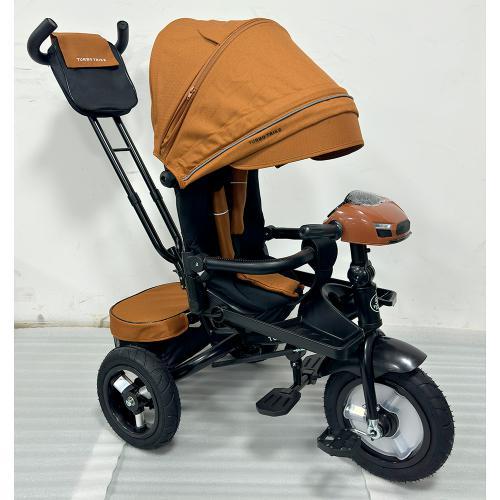 Велосипед дитячий триколісний Turbo Trike MT 1007 (помаранчевий колір) з батьківською ручкою, фото 1