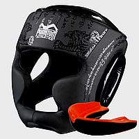 Боксерський шолом Phantom Muay Thai Full Face Black (капа в подарунок) *