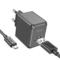Сетевое Зарядное Устройство Hoco CS11A 1USB 2.1A+USB to Micro Цвет Черный o